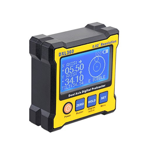 KKmoon Inclinómetro digital Transportador Base electrónico Caja Ángulo Transportador DXL360 100-240V 50 - 60Hz Doble Eje Digital con 5 Lado Magnético Base Alta Precisión Dual Digital Monitor Nivel KKmoon Inclinómetro digital Transportador Base electrónico Caja Ángulo Transportador DXL360 100-240V 50 - 60Hz Doble Eje Digital con 5 Lado Magnético Base Alta Precisión Dual Digital Monitor Nivel