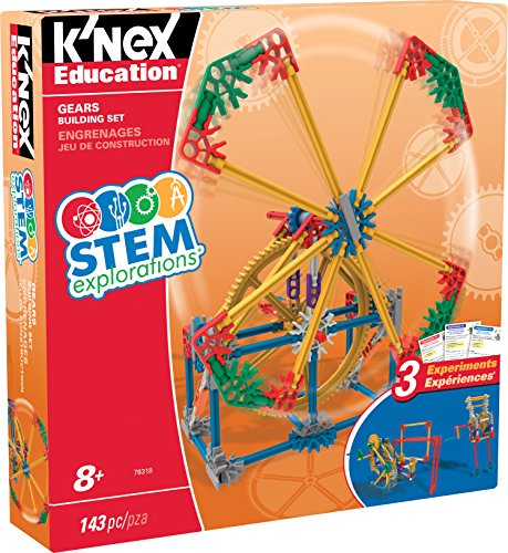 K'Nex 79318 K'NEX Stem Explorations Gear Building Set para niños de 8 años y más de ingeniería, Juguete Educativo, 143 Piezas