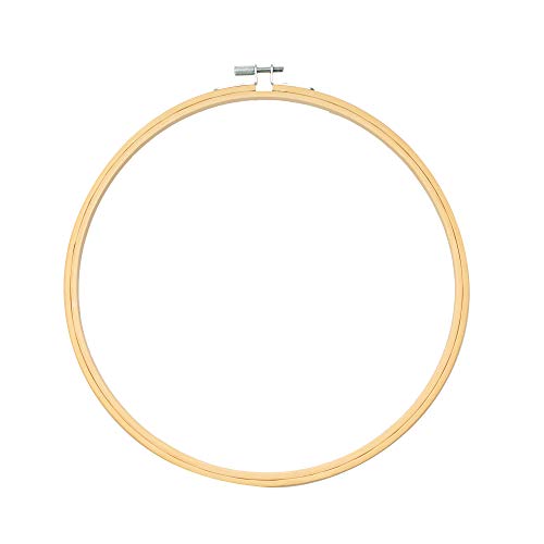 KORBOND Bastidor para Bordar de 20 cm, para Punto de Cruz, Manualidades, Ganchillo, Costura, enmarcar, 100% bambú Natural, 20cm KORBOND Bastidor para Bordar de 20 cm, para Punto de Cruz, Manualidades, Ganchillo, Costura, enmarcar, 100% bambú Natural, 20cm