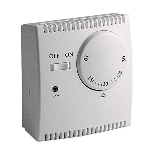 KPS Termostato analógico para calefacción o aire acondicionado con interruptor ON/OFF, Conexión 2 hilos, 5ºC a +30ºC KPS Termostato analógico para calefacción o aire acondicionado con interruptor ON/OFF, Conexión 2 hilos, 5ºC a +30ºC