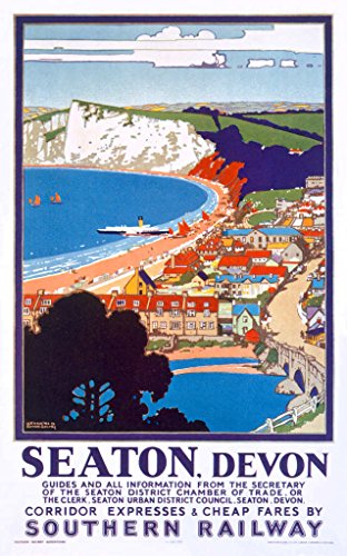 Kunst für Alle Impresión artística/Póster: Kenneth Shoesmith Seaton Devon Poster Advertising Southern Railway - Impresión, Foto, póster artístico, 50x80 cm