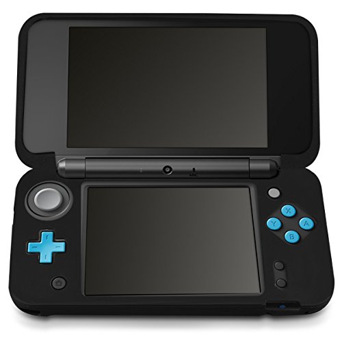 kwmobile Carcasa compatible con Nintendo New 2DS XL - Funda de silicona - Protector trasero en negro