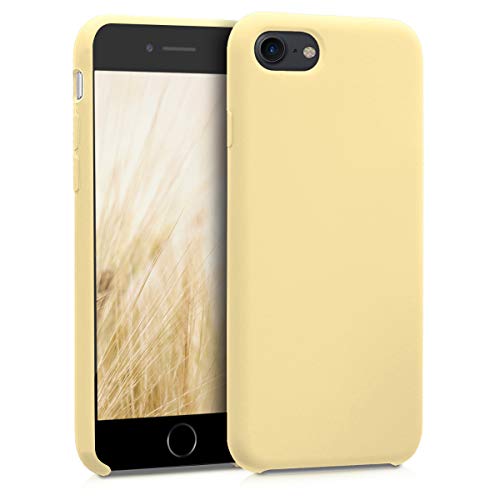 kwmobile Funda Compatible con Apple iPhone 7/8 / SE (2020) - Carcasa de TPU para móvil - Cover Trasero en Amarillo Claro