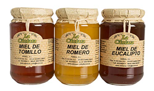 La Cántara - Miel, 3 envases x 500 g (Tomillo/Romero/Eucalipto) La Cántara - Miel, 3 envases x 500 g (Tomillo/Romero/Eucalipto)