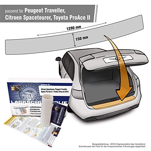 Lackschutzshop - Lámina protectora autoadhesiva para borde de carga (lámina para coche y lámina protectora), transparente, 150 µm, para modelo ver descripción. Lackschutzshop - Lámina protectora autoadhesiva para borde de carga (lámina para coche y lámina protectora), transparente, 150 µm, para modelo ver descripción.