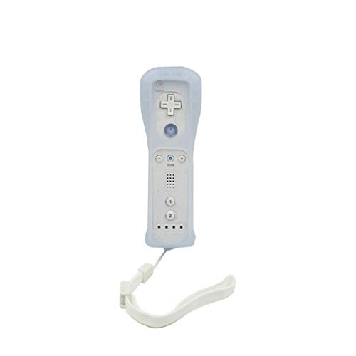 Lamdoo Gamepad inalámbrico con Funda de Silicona para el Mando a Distancia de Wii para el Mando a Distancia del Mando a Distancia del Juego de Wii de Nintend sin Motion Plus - Blanco