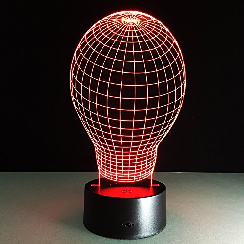 Lámpara con Forma de Globo lámpara de Mesa de luz Nocturna de ilusión lámpara de Mesa