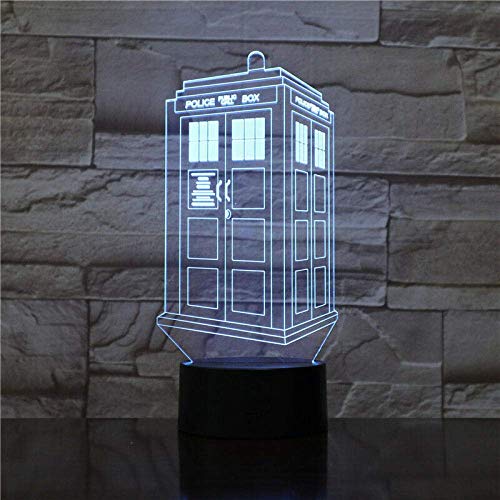 Lámpara de ilusión 3D, luz de noche LED, cajas de policía británica para decoración de dormitorio de niños, quiosco, caja de llamada, lámpara de mesa, regalos para niños