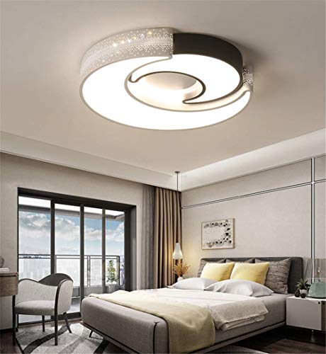 Lámpara de techo LED moderna y sencilla Dormitorio Luna redonda Acrílico Sala de estar Habitación Lámpara para niños Control remoto Diámetro de atenuación continuo 408H, Threecolorsource, 508Cm Lámpara de techo LED moderna y sencilla Dormitorio Luna redonda Acrílico Sala de estar Habitación Lámpara para niños Control remoto Diámetro de atenuación continuo 408H, Threecolorsource, 508Cm
