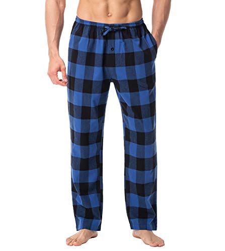 LAPASA PerfectSleep - Pijama de 100% Algodón Franela con Estampado Escocés para Hombre M38/M39