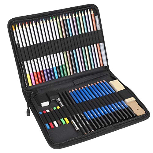 Lápices de colores, bolsa de nailon, kit de lápices, juego de lápices de dibujo profesional, bocetos para estudiantes aficionados
