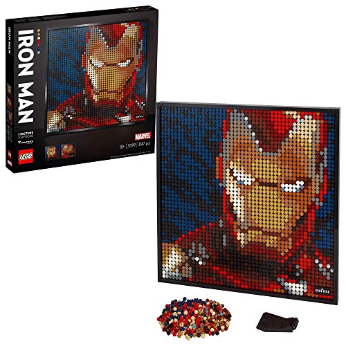 LEGO 31199 Art Marvel Studios Iron Man Póster de coleccionista DIY, Decoración de Pared, Imagen Personalizable, Set de Construcción para Adultos LEGO 31199 Art Marvel Studios Iron Man Póster de coleccionista DIY, Decoración de Pared, Imagen Personalizable, Set de Construcción para Adultos
