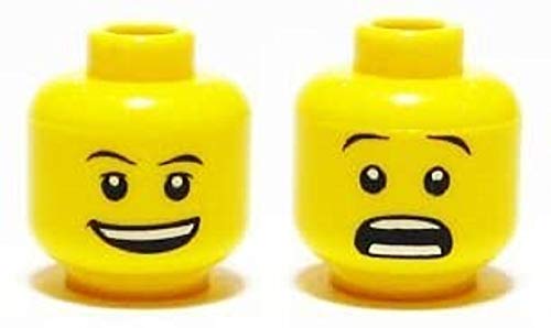 LEGO CITY – 10 cabezas raras con doble cara (trasera y delantera) para minifiguras coleccionables