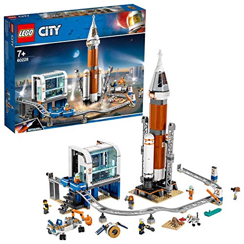 LEGO City Space Port - Cohete Espacial de Larga Distancia y Centro de Control, Juguete de Construcción Inspirado en la NASA con Minifiguras de Científicos y Astronautas, Expedición a Marte (60228)