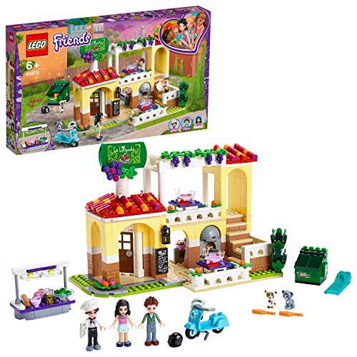 LEGO Friends - Restaurante de Heartlake City Nuevo juguete de construcción de Edificio con mini muñecas, incluye Scooter de juguete (41379)