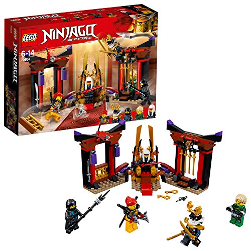 LEGO Ninjago - Duelo en la Sala del Trono, Juguete de Construcción con Minifiguras de Guerreros Ninja para Crear Aventuras para Niños y Niñas de 6 a 14 Años (70651)