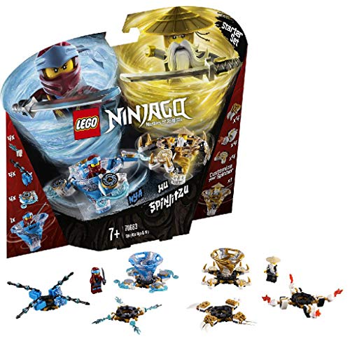 LEGO Ninjago - Spinjitzu Nya & Wu, peonzas azul y dorada de ninjas de juguete (70663) , color/modelo surtido LEGO Ninjago - Spinjitzu Nya & Wu, peonzas azul y dorada de ninjas de juguete (70663) , color/modelo surtido