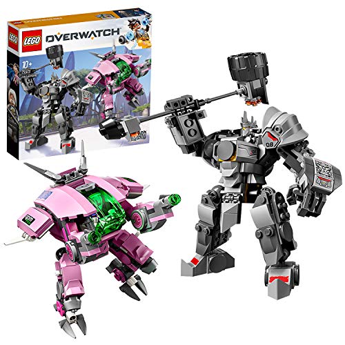 LEGO Overwatch - D.Va & Reinhardt, Juguete de Construcción de Personajes del Videojuego con Trajes Robóticos (75973)