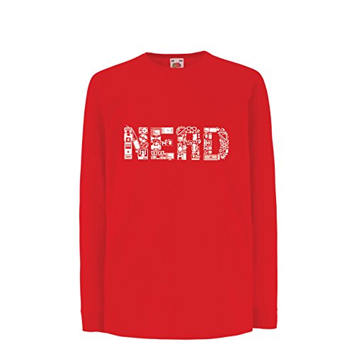 lepni.me Camiseta para Niño/Niña Nerd - Programador o Jugador Idea de Regalo Divertido (9-11 Years Rojo Multicolor)