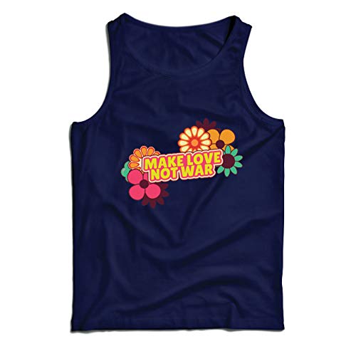 lepni.me Camisetas de Tirantes para Hombre Hacer el Amor, no la Guerra, Movimiento por la Paz de los 60', protesta de los Hippies (XXX-Large Azul Multicolor) lepni.me Camisetas de Tirantes para Hombre Hacer el Amor, no la Guerra, Movimiento por la Paz de los 60', protesta de los Hippies (XXX-Large Azul Multicolor)