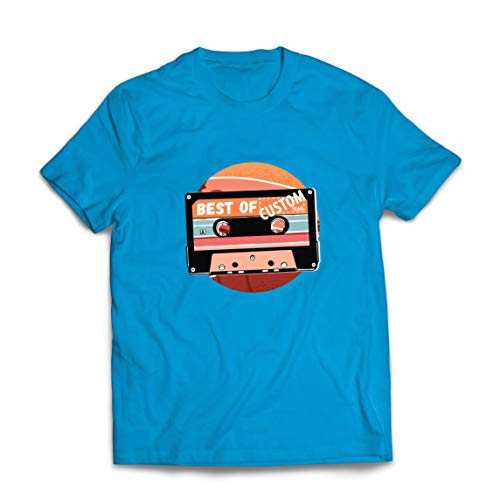 lepni.me Camisetas Hombre Cassette Antiguo Lo Mejor del año 80, 90, 70 (XX-Large Azul Multicolor)