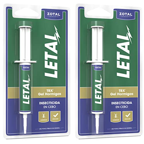 Letal TRX Gel Insecticida Hormigas - Cebo Mata Hormigas para Uso Doméstico de Zotal, Pack de 20 Gramos en Total. Elimina Colonias de Hormigas Que se Alimentan de Azúcares, Evitando su Proliferación Letal TRX Gel Insecticida Hormigas - Cebo Mata Hormigas para Uso Doméstico de Zotal, Pack de 20 Gramos en Total. Elimina Colonias de Hormigas Que se Alimentan de Azúcares, Evitando su Proliferación