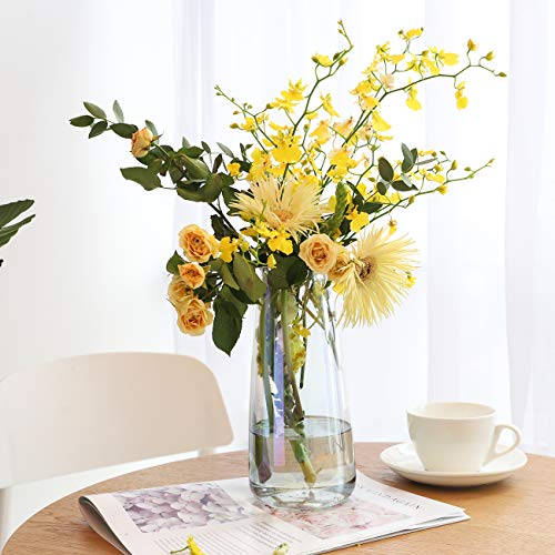 Lewondr Florero de Flor Cristal, 8.7inch Florero Jarrone Vidrio Elegante Decorativo de Estilo Ins, Botella de Flor, Planta de Decoración para Fiestas, Patio, Oficina, Hogar, Cocina, Regalo - Colorido Lewondr Florero de Flor Cristal, 8.7inch Florero Jarrone Vidrio Elegante Decorativo de Estilo Ins, Botella de Flor, Planta de Decoración para Fiestas, Patio, Oficina, Hogar, Cocina, Regalo - Colorido