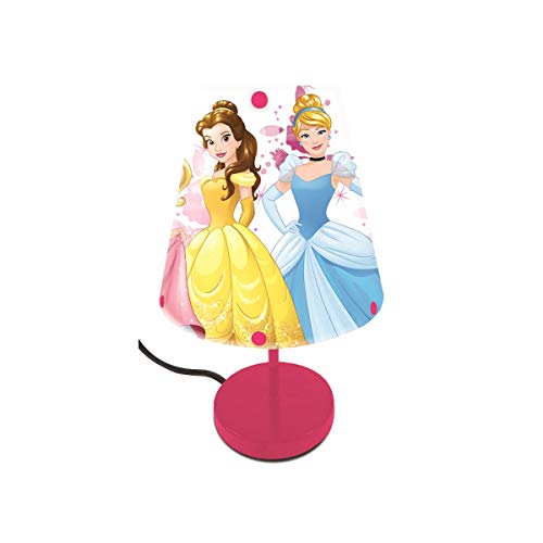 LEXIBOOK Disney lámparita de Noche de Las Princesas, luz Decorativa Especialmente diseñada para Las admiradoras de Bella, Cenicienta, Rapunzel, Ariel y Aurora-LT010DP, Color Rosa