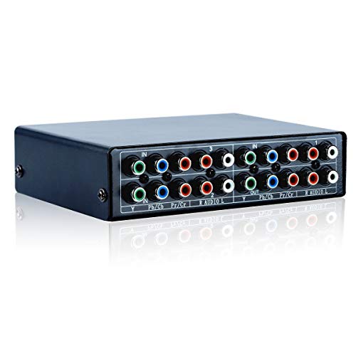 Linkstyle 3 Puertos AV Switch RCA Switcher, 3 en 1 Salida Compuesto L/R Audio Video Selector, RGB Convertidor Concentrador Box para Xbox 360 Wii PS2 PS3 DVD VCD EVD HDVD - Negro Linkstyle 3 Puertos AV Switch RCA Switcher, 3 en 1 Salida Compuesto L/R Audio Video Selector, RGB Convertidor Concentrador Box para Xbox 360 Wii PS2 PS3 DVD VCD EVD HDVD - Negro