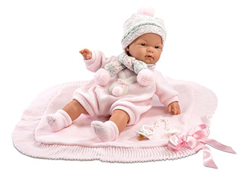 Llorens 38938 - Muñeca Joelle con Ojos Azules y Cuerpo Suave, Incluye Ropa Rosa, Manta de Lana, Chupete y Cadena para Chupete, 38 cm, Multicolor, 38 cm Llorens 38938 - Muñeca Joelle con Ojos Azules y Cuerpo Suave, Incluye Ropa Rosa, Manta de Lana, Chupete y Cadena para Chupete, 38 cm, Multicolor, 38 cm