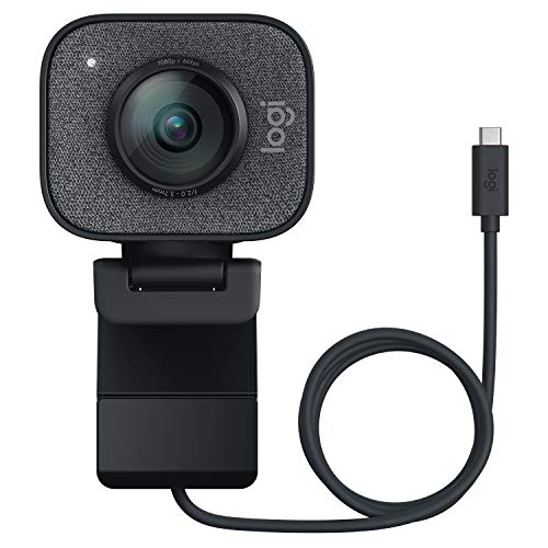 Logitech StreamCam, Cámara Web con USB-C para Streaming de vídeo y creación de Contenido, Vídeo Vertical Full HD 1080p a 60 fps, Versatilidad demontaje, para Youtube, Gaming Twitch, PC/Mac, Negro