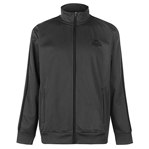 Lonsdale - Chaqueta deportiva casual con cierre de cremallera para hombre carbón y negro X-Large Lonsdale - Chaqueta deportiva casual con cierre de cremallera para hombre carbón y negro X-Large