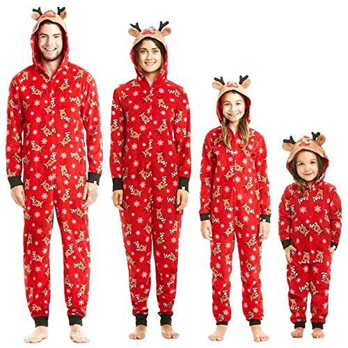 LTDD Family Parent-Child Christmas Matching Pajamas, Casual Clothes, Parent-Child Elk Matching Clothes, Home Wear Jumpsuits