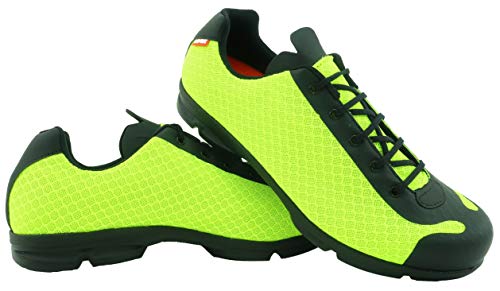 LUCK Zapatillas de Ciclismo Jupiter, Ideal para la práctica de Distintas disciplinas Gracias a su Suela de EVA, construida en una Sola Pieza de Micro Fibras súper Transpirables. (41 EU, Amarillo)