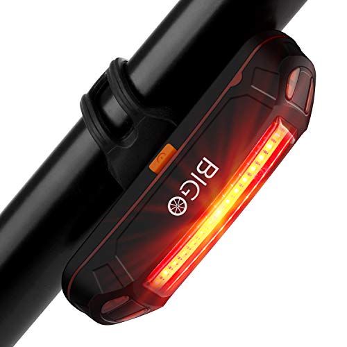 Luz Trasera para Bicicleta Recargable USB, Super Brillante Rojo Luz LED Bici de 100 Lúmenes, Impermeable, 180 ° Faro Trasero Bici para Máxima Seguridad de Ciclismo