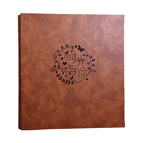 LYQZ Álbum de Fotos 770 6 Pulgadas de Cuero álbum de Boda Horizontal y Vertical álbum Familiar álbum de Recuerdo Regalo (marrón) Exquisito (Color : Time and You)