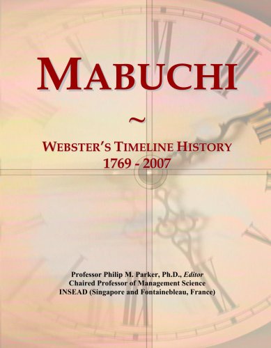 Mabuchi: Webster's Timeline History, 1769 - 2007