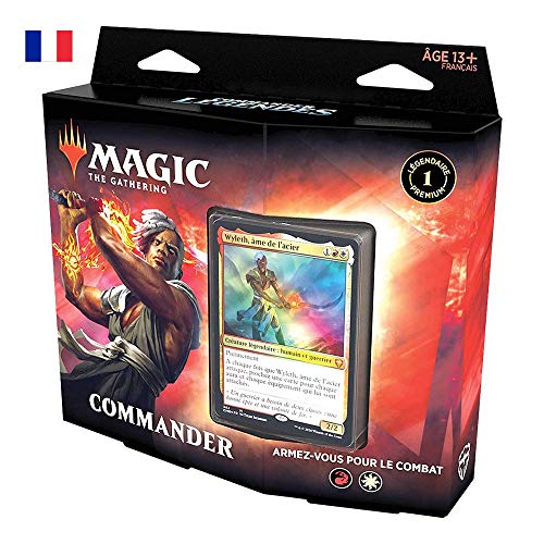 Magic The Gathering Commander Leygendes - Arma para el Combate | Deck de 100 Cartas Listas para Jugar | 1 Comandante Premium | Rojo y Blanco C78591010