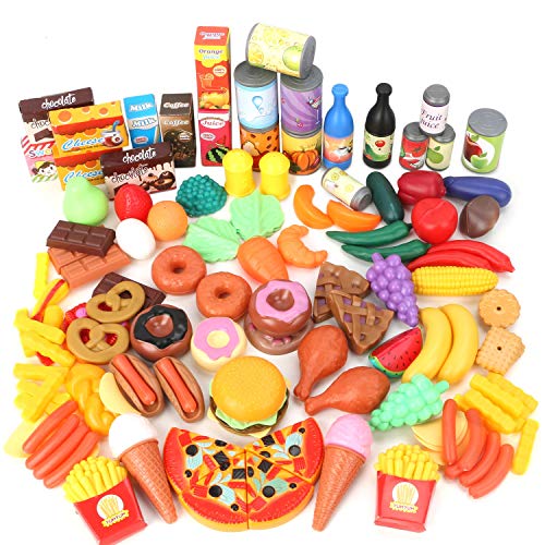 Magicfun 139 Piezas Juguetes de Comida, Alimentos Juguetes Plástico de Cocina Gran Variedad de Frutas y Verduras, Juguete Imitación de rol para Niños Niñas más de 3 Años Magicfun 139 Piezas Juguetes de Comida, Alimentos Juguetes Plástico de Cocina Gran Variedad de Frutas y Verduras, Juguete Imitación de rol para Niños Niñas más de 3 Años