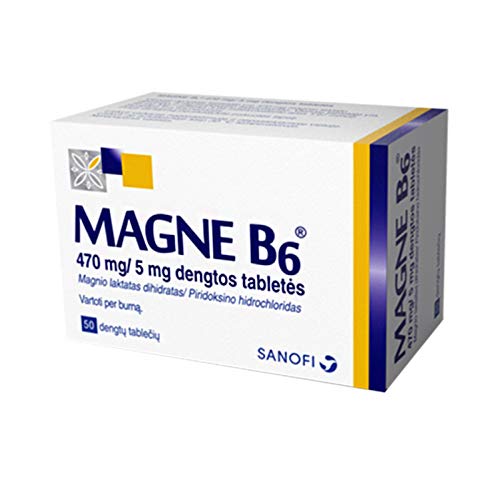 Magne B6 N50 Tab - Alivio para nerviosismo, irritabilidad, ansiedad leve, hipomagnesemia y calambres