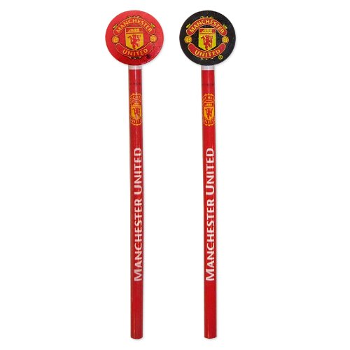 Manchester United, 2 Unidades de lápices con Decoraciones – Talla única