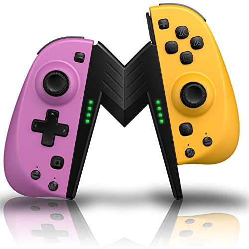 Mandos para Nintendo Switch, ECHTPower Bluetooth Wireless Controller, Mando de Reemplazo Izquierdo y Derecho para Joy con- Soporta Turbo/ Vibración/ Giroscopio/Función de Macro