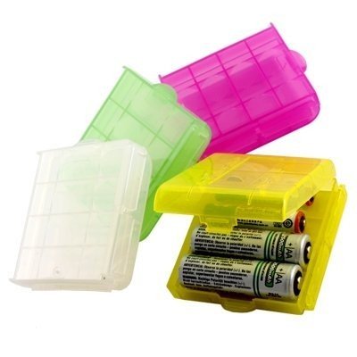 MANGO-4X Caja Plástico Estuches pa AA/AAA Batería Pila Nueva