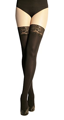 Marilyn - Medias, opacas, con punta de 9 cm, autosujeción, 100 deniers Negro (Nero) (M/L) Marilyn - Medias, opacas, con punta de 9 cm, autosujeción, 100 deniers Negro (Nero) (M/L)