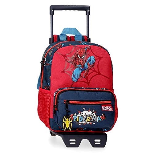 Marvel Spiderman Pop Mochila Preescolar con Carro Multicolor 23x28x10 cms Poliéster 6.44L