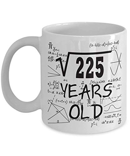 Math Formula Mug 11 OZ - Funny Math Gifts For Teachers, Students - Square Root Of 225-2003, 11 Year Old Girl Gifts - 11th Birthday Gifts Ideas For Girls, Her, Sister, Teen For Birthday Or Christmas