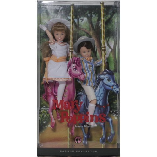 Mattel Barbie Pink Label Collection Doll: Mary Poppins Jane & Michael Stacie Doll and Todd Doll by