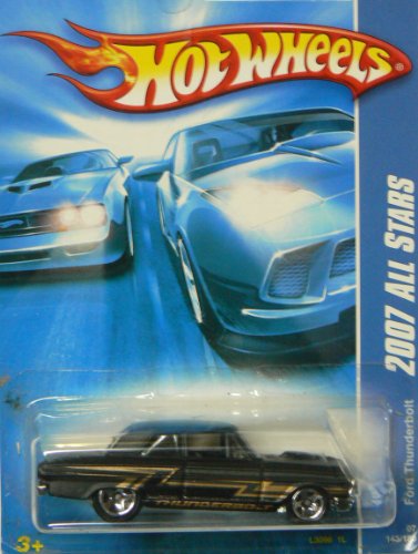 Mattel Hot Wheels 2007 All Stars Series 1:64 Scale Die Cast Metal Car # 143 of 180 - Black Classic Coupe Ford Thunderbolt with Fun Facts # 143 by Hot Wheels