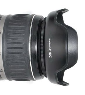 Maxsima - EW-60C Compatible (Nuevo diseño de pétalos de Flor) Parasol para Canon EF-S 18-55mm f/3.5-5.6 Lentes. 450D 500D 550D 600D 650D 700D