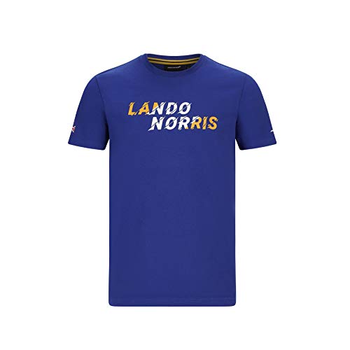 McLaren Official Formula 1 - Colección Merchandise 2020 - Camiseta Lando Graphic - Bambino - Azul - Talla 116